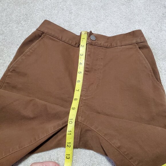 OAK + FORT Cropped Length Twill Wide Leg Pants Culottes Brown Womens Small x 25" - Picture 12 of 14